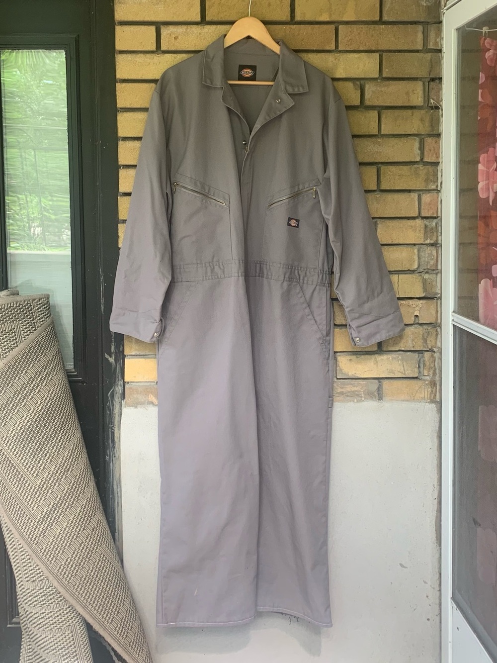 Dickies Gray Utility Coverall Jumpsuit Boiler Suit Size XL